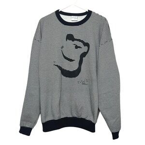 Vintage Weiss Australia‎ Art Crewneck XL Striped Sweatshirt Koala Bear Print